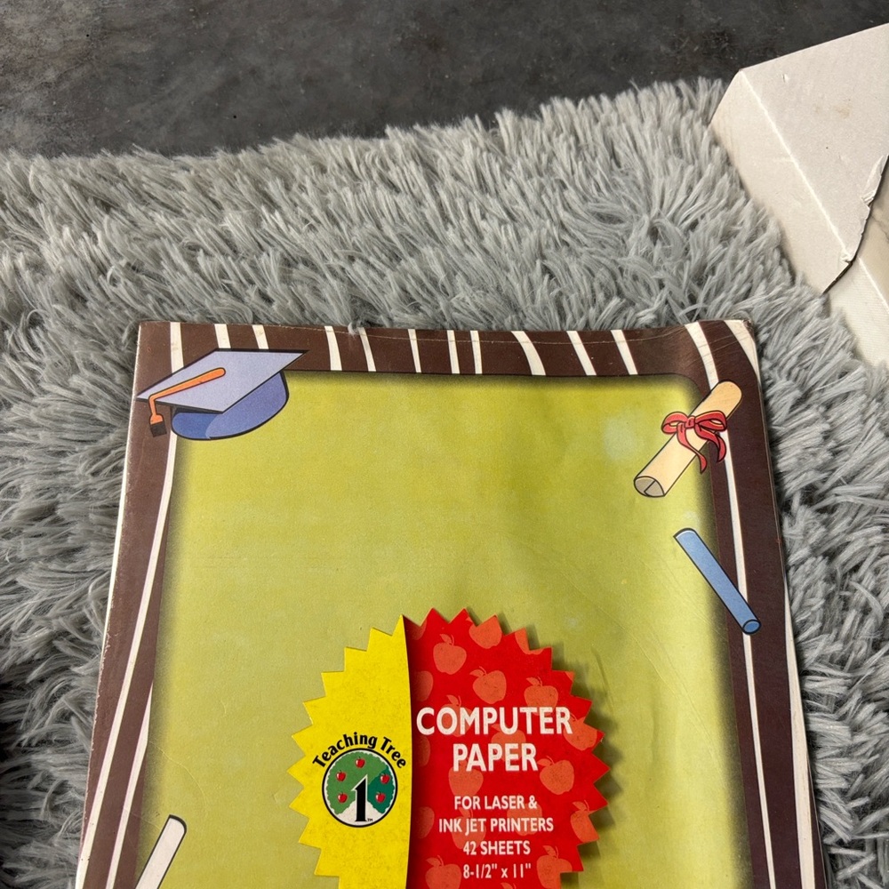NWT NIP Teaching Tree 3 Packs Colorful Computer Paper Set Laser & Ink Jet 8.5x11 - Picture 7 of 16